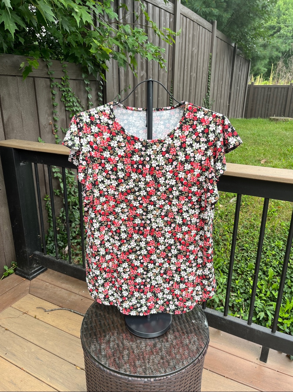 T: Modern tee - flutter cap sleeve relaxed fit- soft flowy